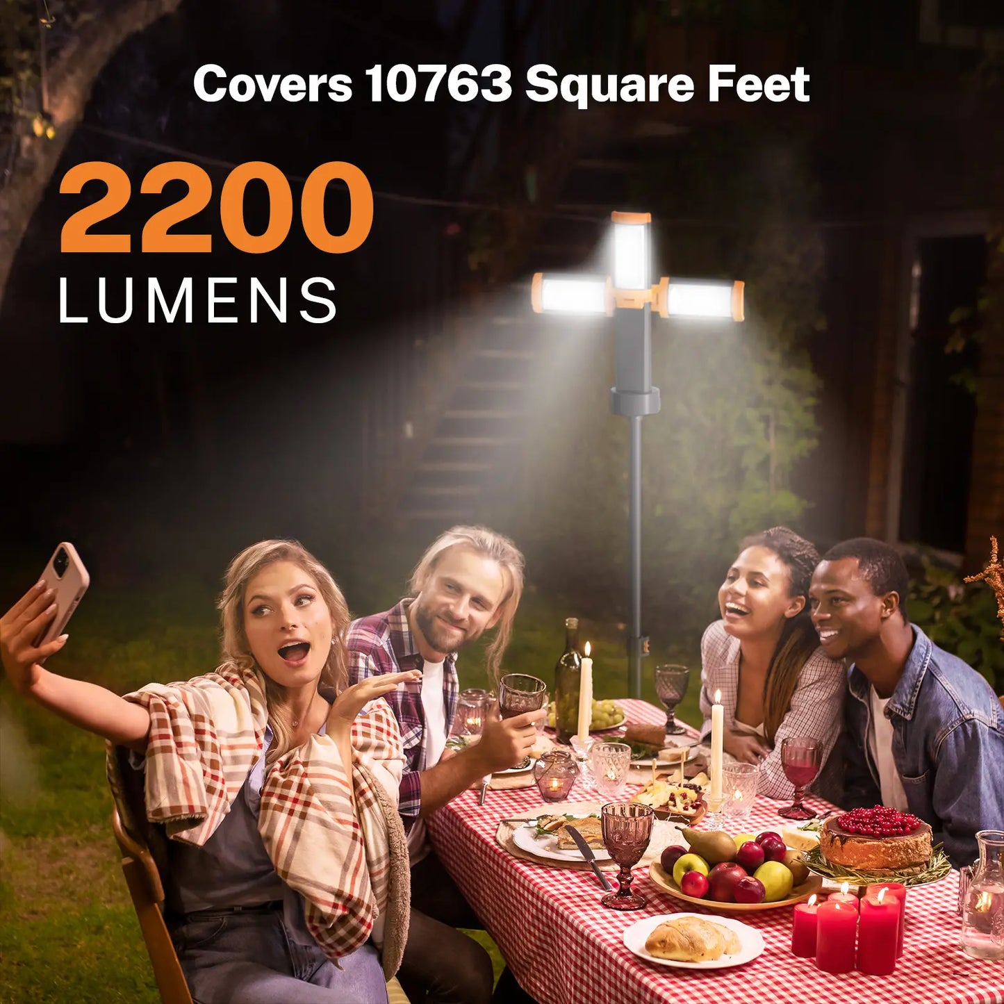 Mother's Day Gift OGERY 10000mAh Camping Light with Remote Control & Power Bank - Rechargeable 2200 Lumens Dimmable Work Light, Emergency Light & Detachable Tripod (1.75-6.5 Ft) for Outdoor, Hiking, Home & Emergency