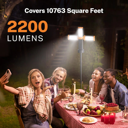 Mother's Day Gift OGERY 10000mAh Camping Light with Remote Control & Power Bank - Rechargeable 2200 Lumens Dimmable Work Light, Emergency Light & Detachable Tripod (1.75-6.5 Ft) for Outdoor, Hiking, Home & Emergency